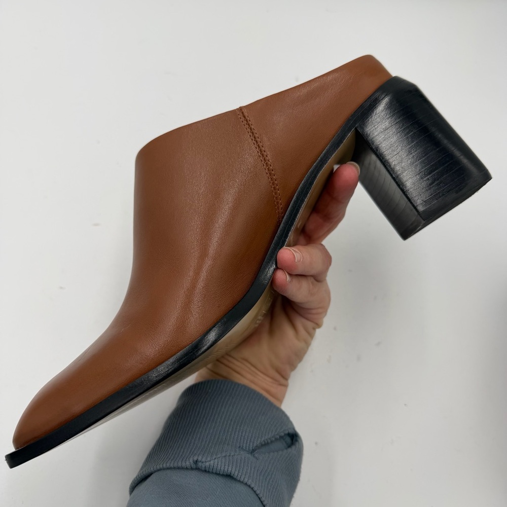 NEW Everlane Saddle Brown The Outlaw Mule Slide Heel in Size 10.5 - Picture 6 of 13